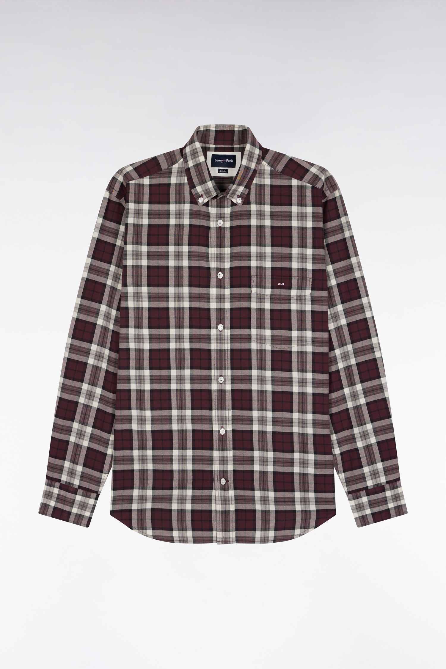 Eden Park Burgundy Check Shirt H25CHECL0039 - Image 3