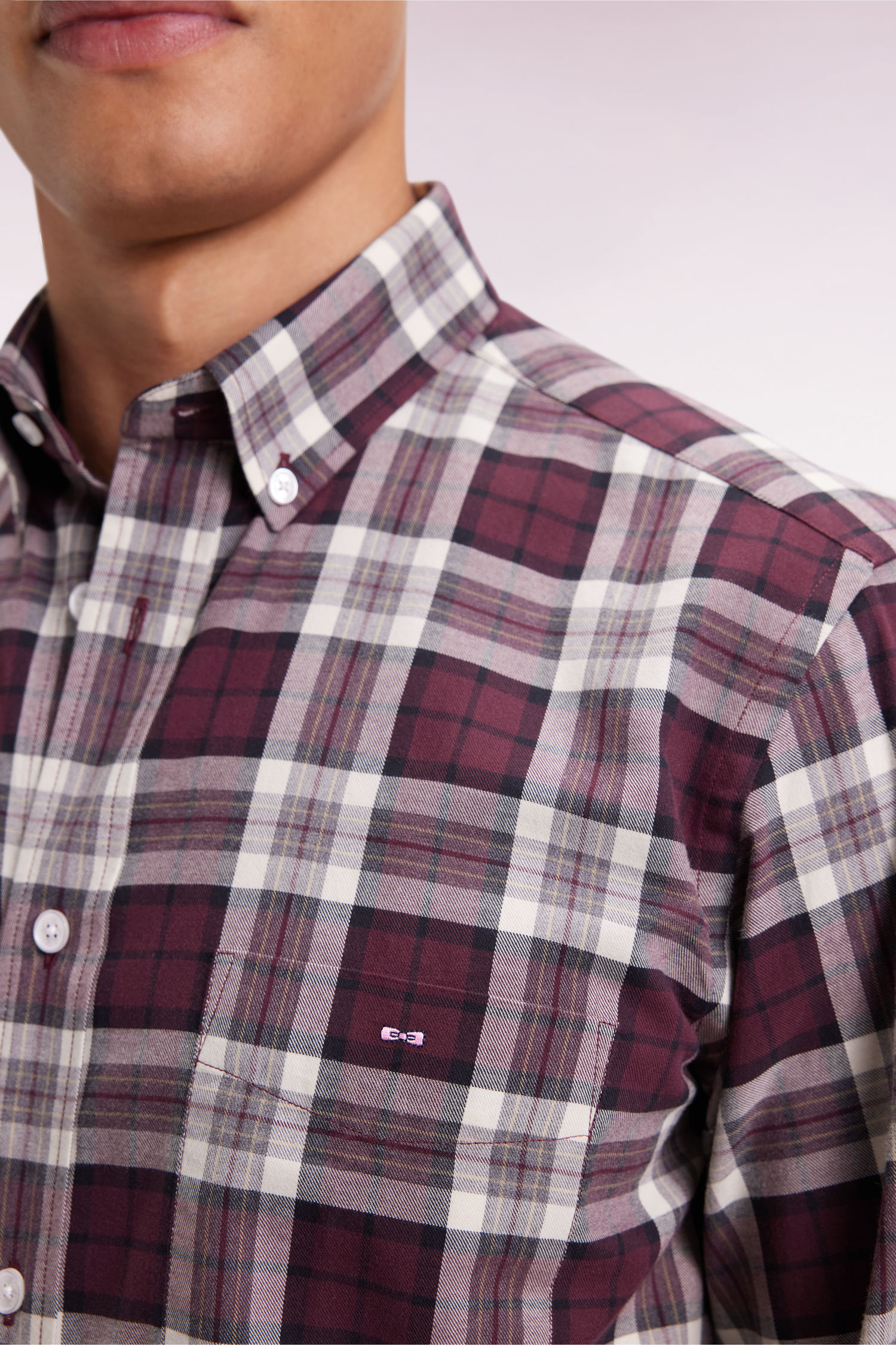 Eden Park Burgundy Check Shirt H25CHECL0039 - Image 2