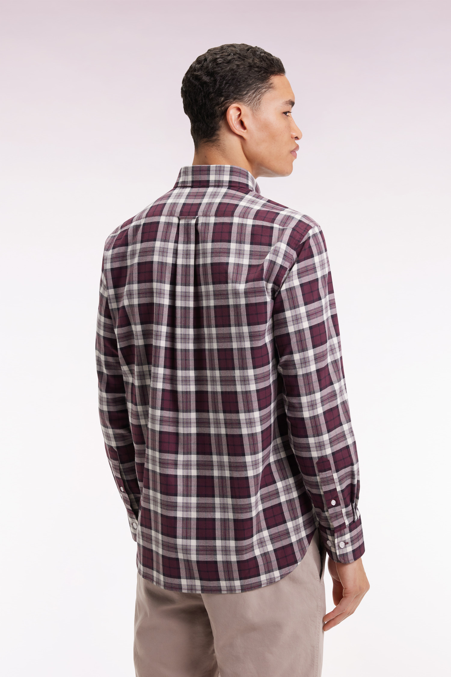 Eden Park Burgundy Check Shirt H25CHECL0039 - Image 4