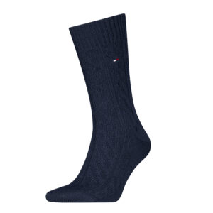Tommy Hilfiger Navy Cable Merino Wool Socks