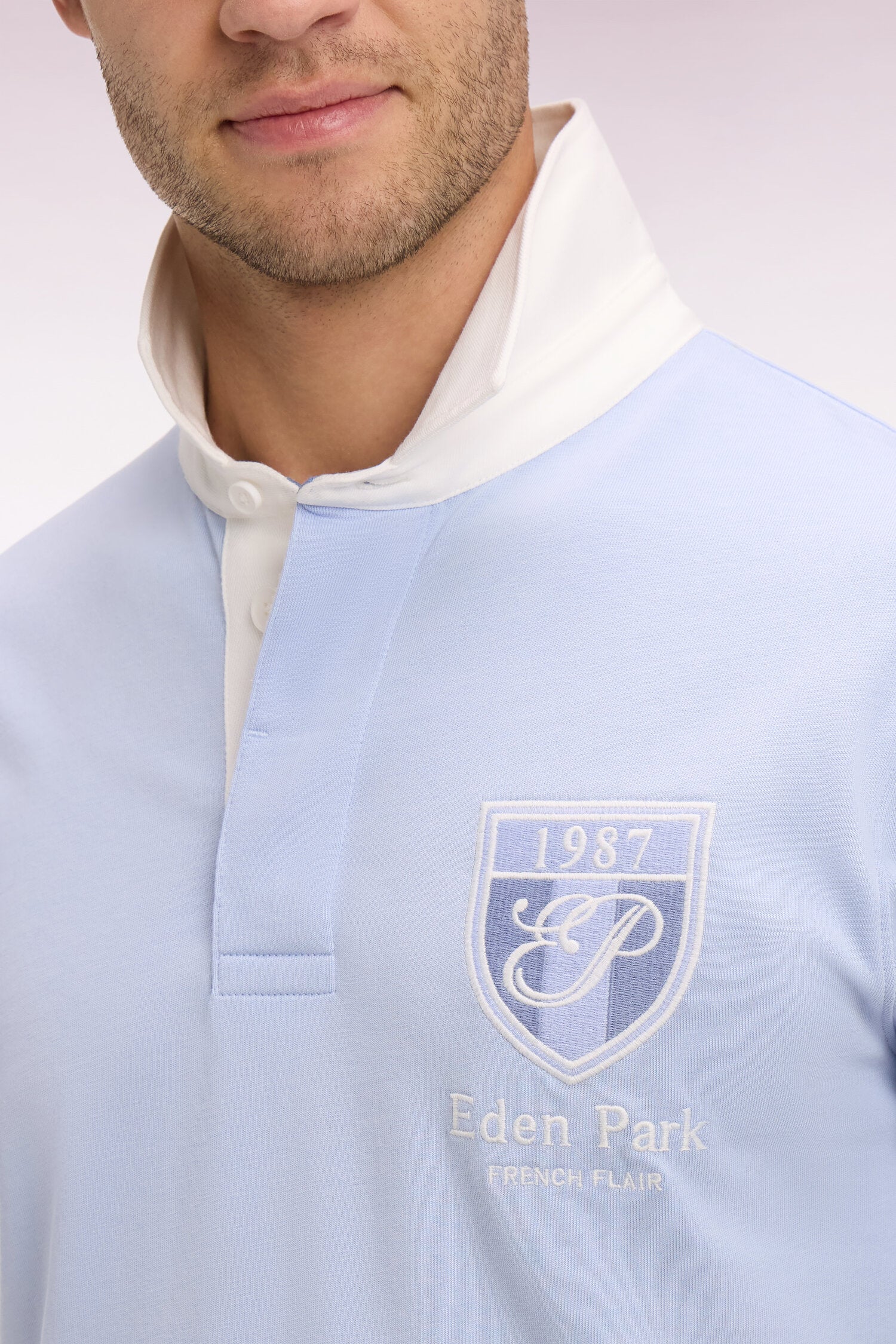 Eden Park Blue Jesrey with Embroidered Logo - Image 2