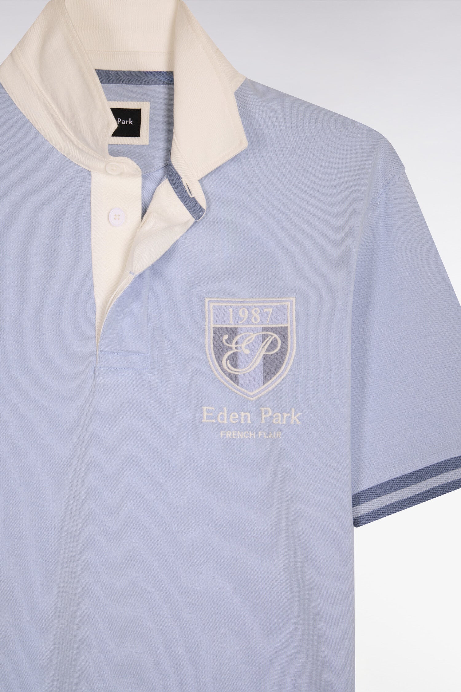 Eden Park Blue Jesrey with Embroidered Logo - Image 4