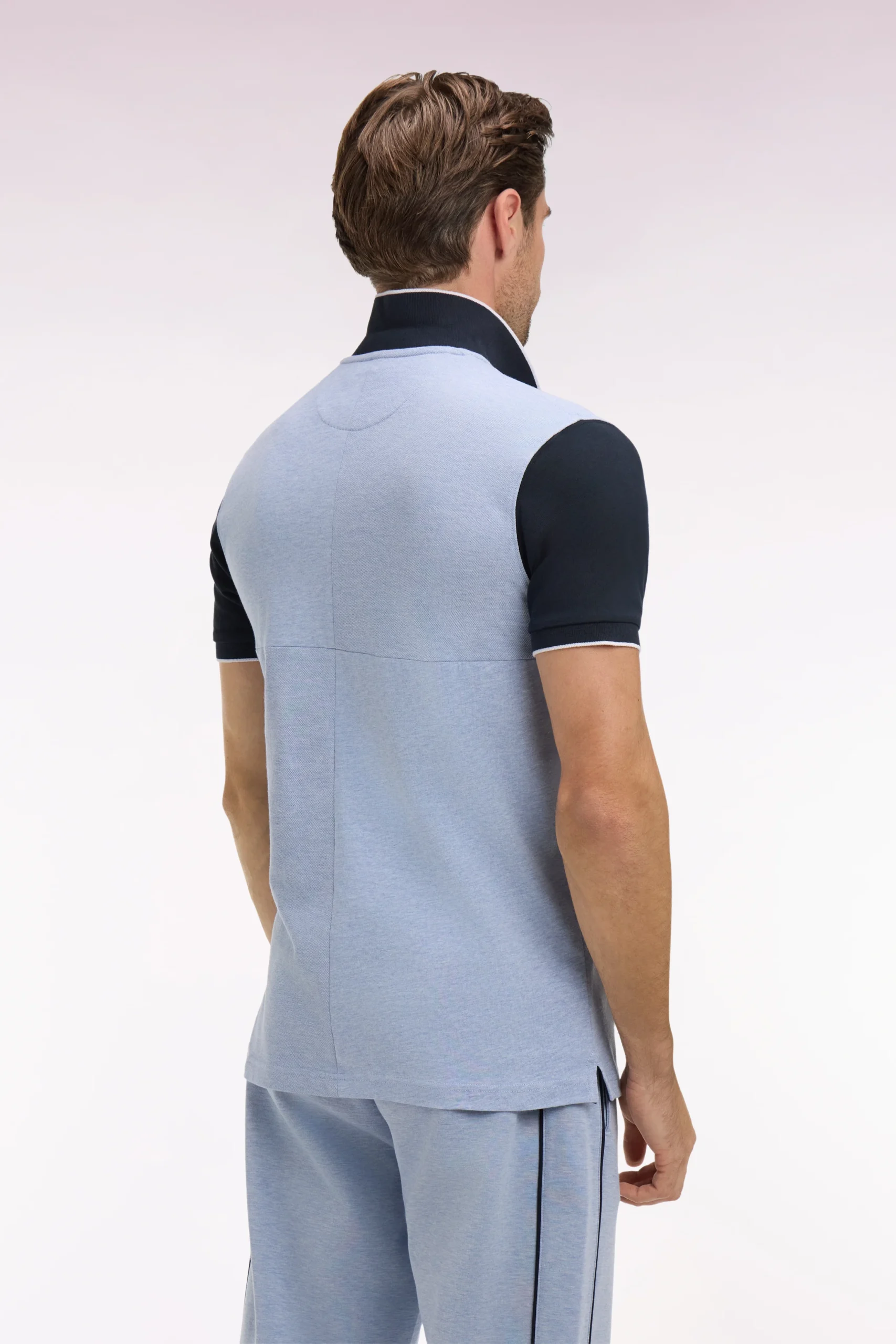 Eden Park Blue/Navy Polo Shirt - Image 4