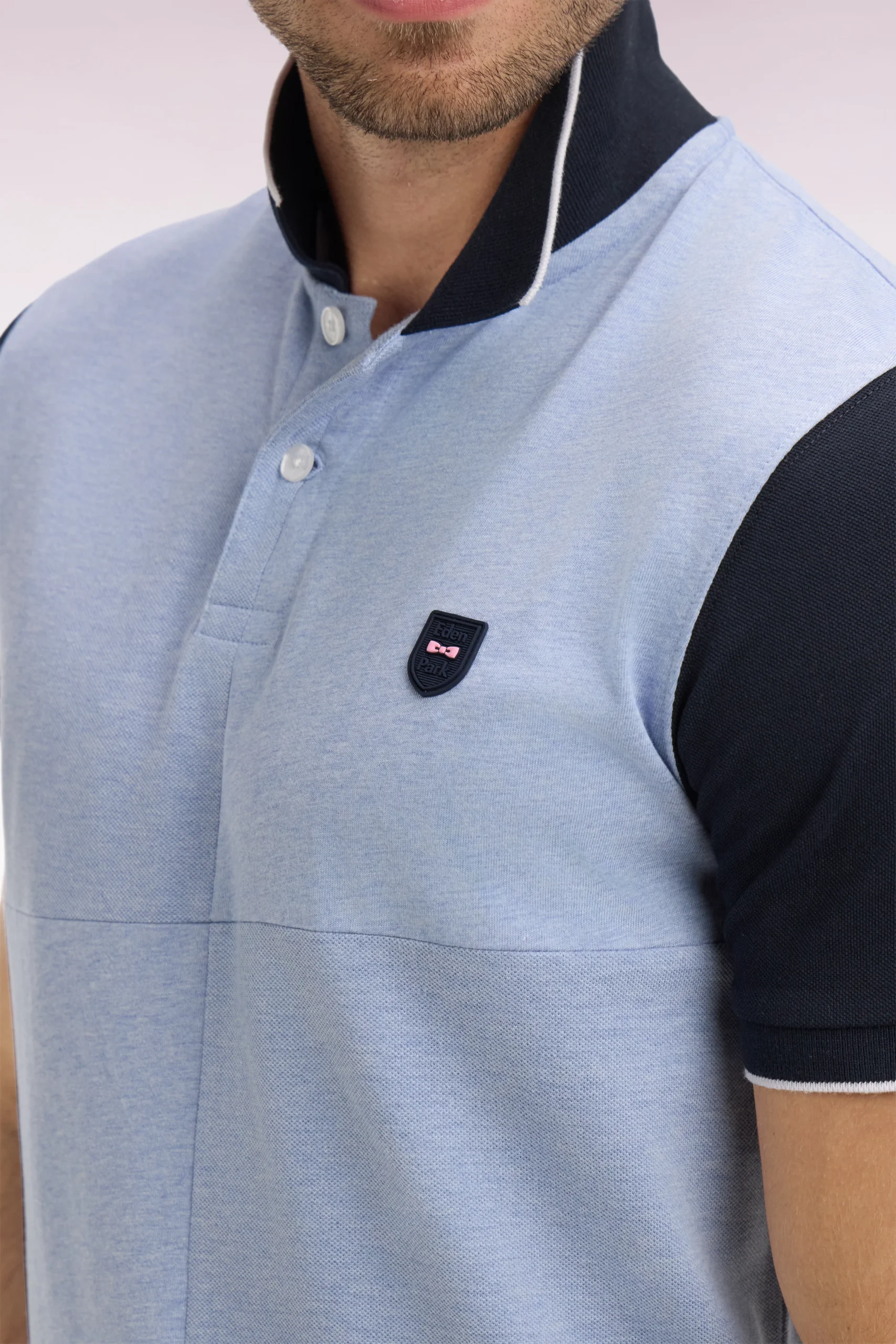 Eden Park Blue/Navy Polo Shirt - Image 2