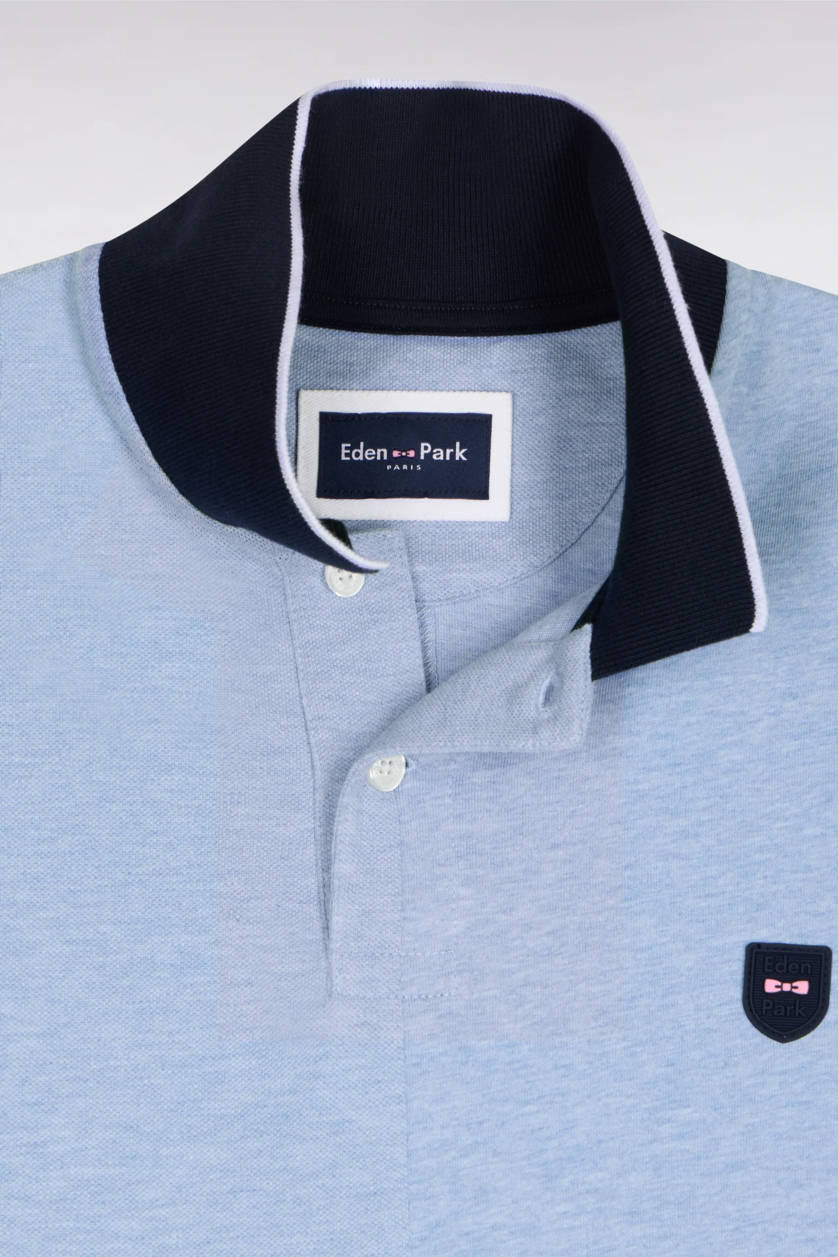 Eden Park Blue/Navy Polo Shirt - Image 3