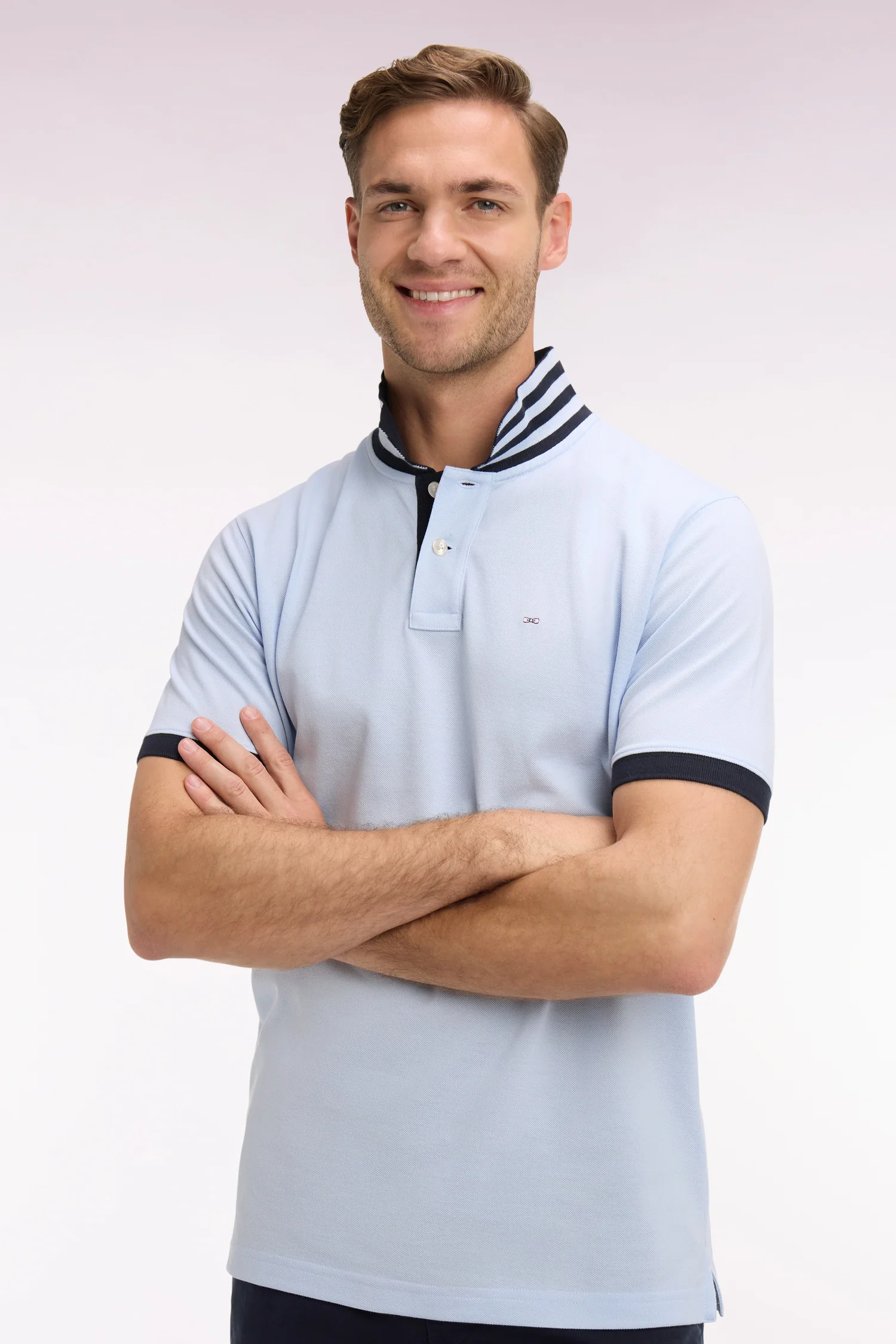 Eden Park Blue Captain Polo Shirt - Image 2
