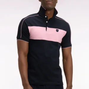 Eden Park Navy and Pink Polo Shirt