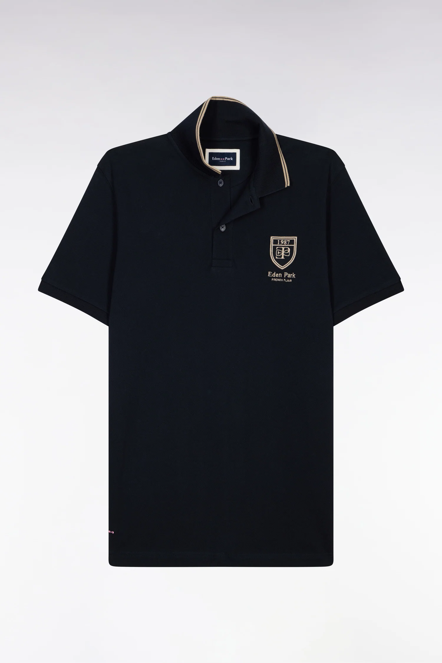 Eden Park Navy Polo with Large Crest - Image 3