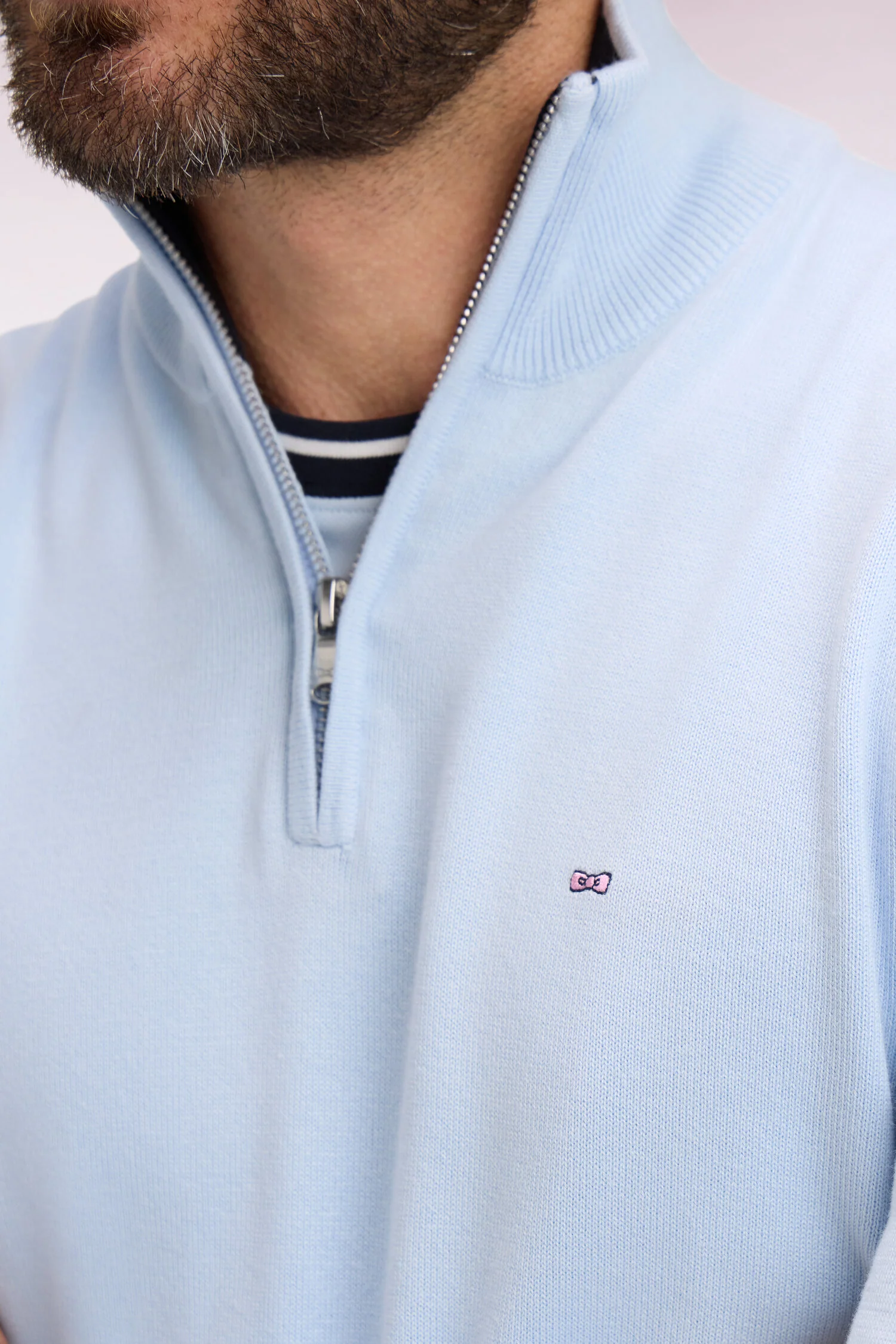 Eden Park Light Blue 1/4 Zip - Image 4