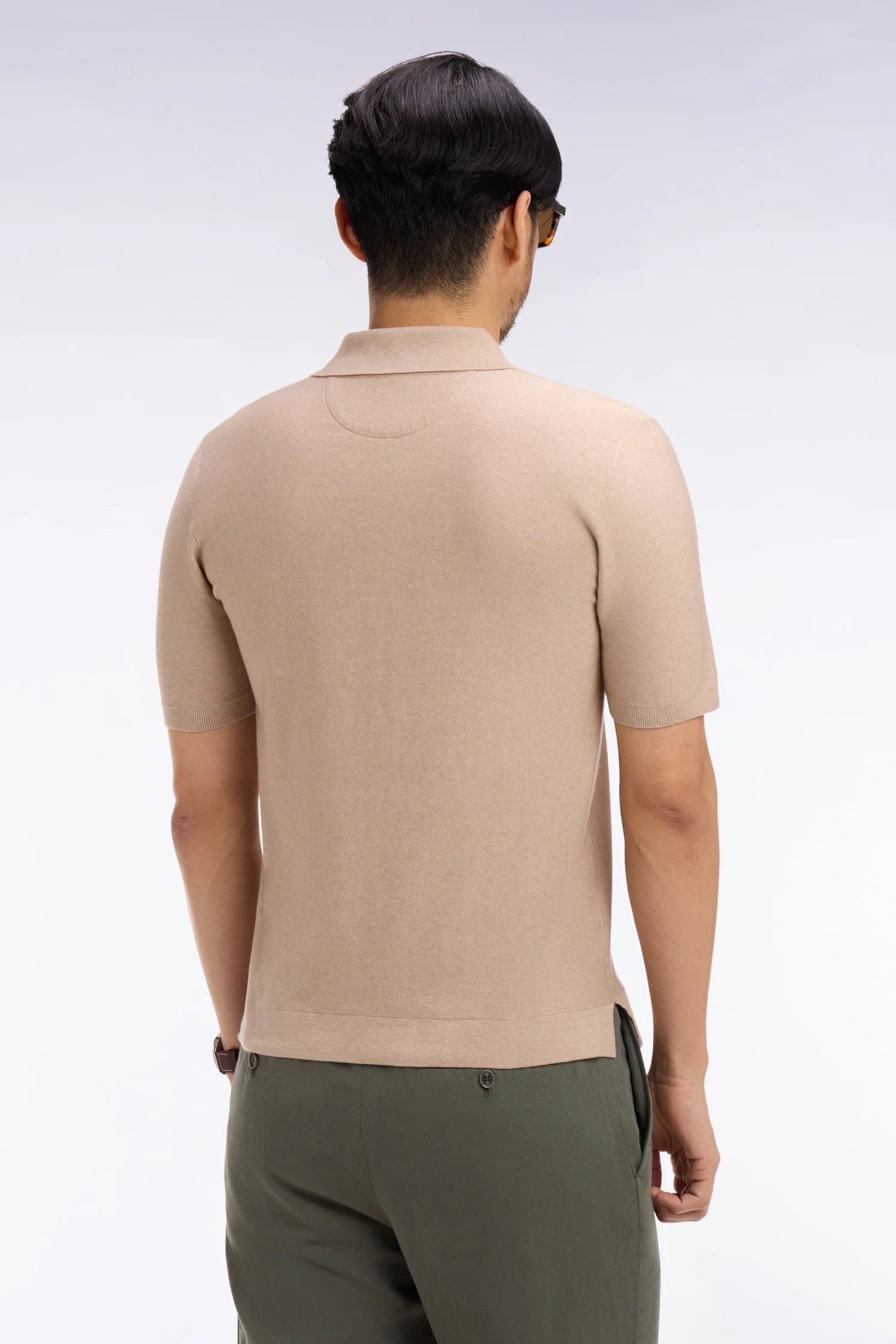 Eden Park Polo Shirt in Beige Cotton and Lyocell blend - Image 5