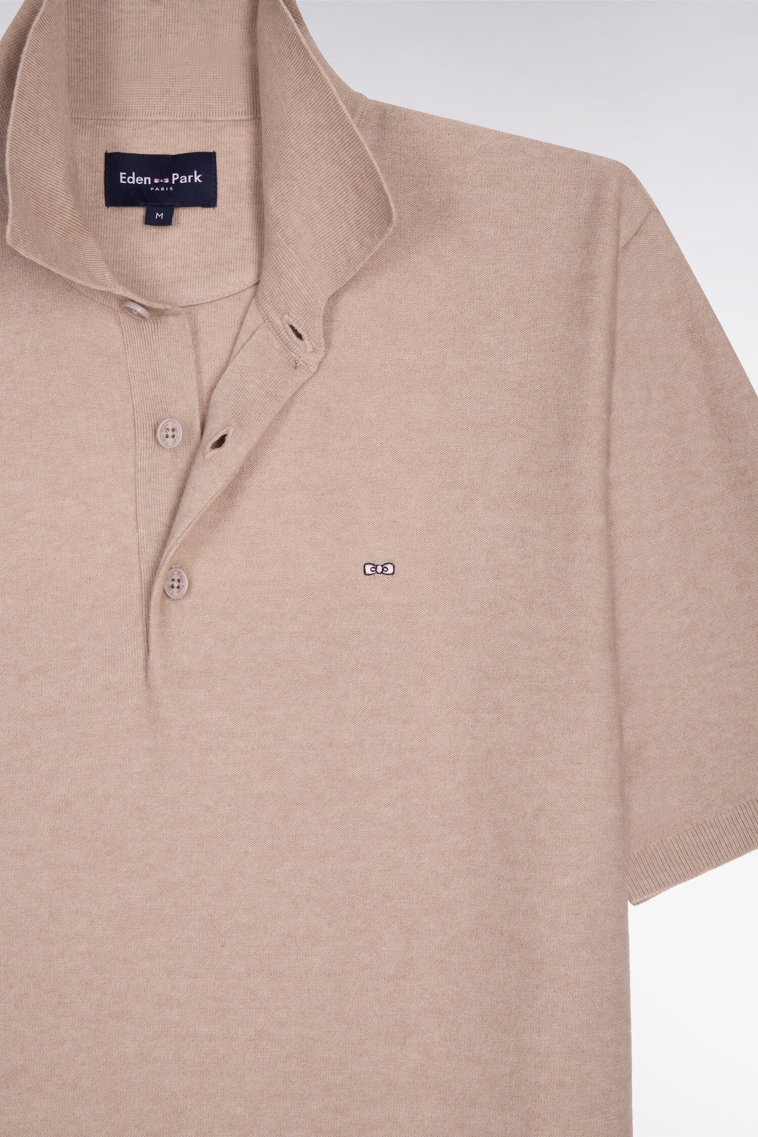 Eden Park Polo Shirt in Beige Cotton and Lyocell blend - Image 4