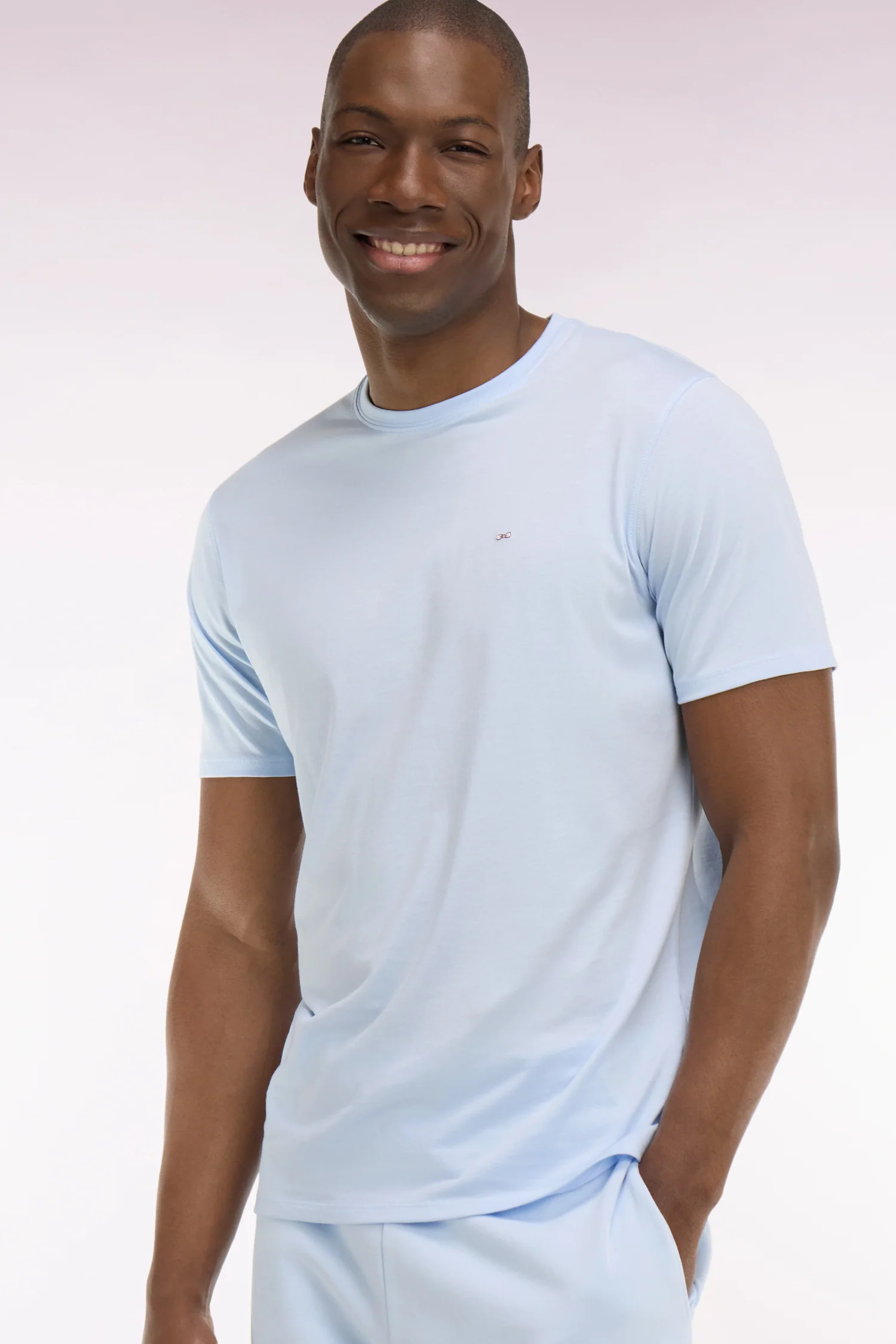 Eden Park Light Blue Pima Cotton T-Shirt