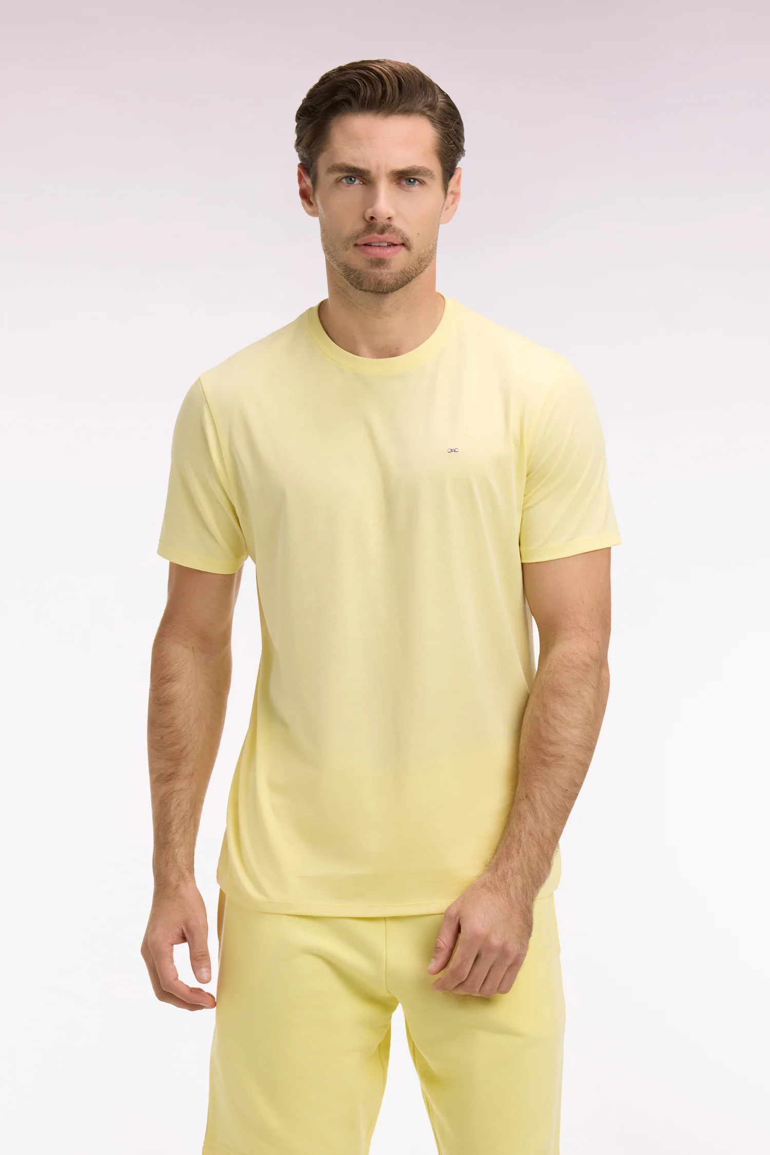 Eden Park Yellow Pima Cotton T-Shirt