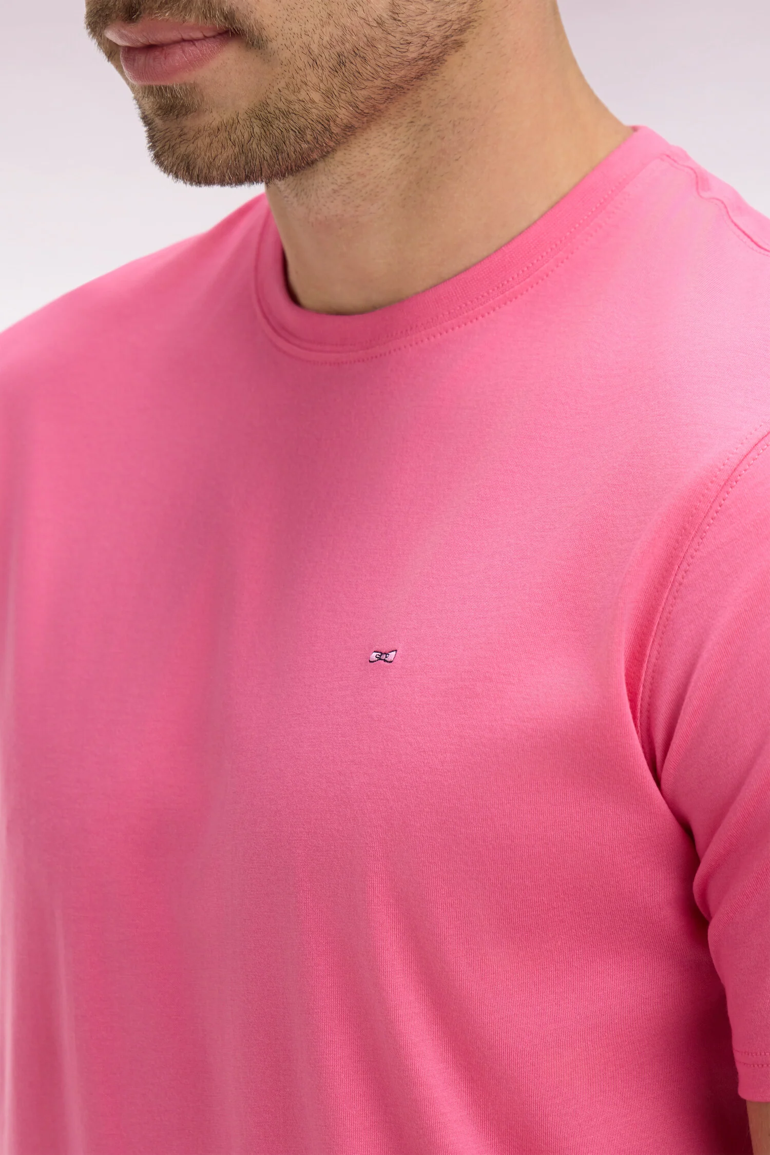 Eden Park Pink Pima Cotton T-Shirt - Image 4