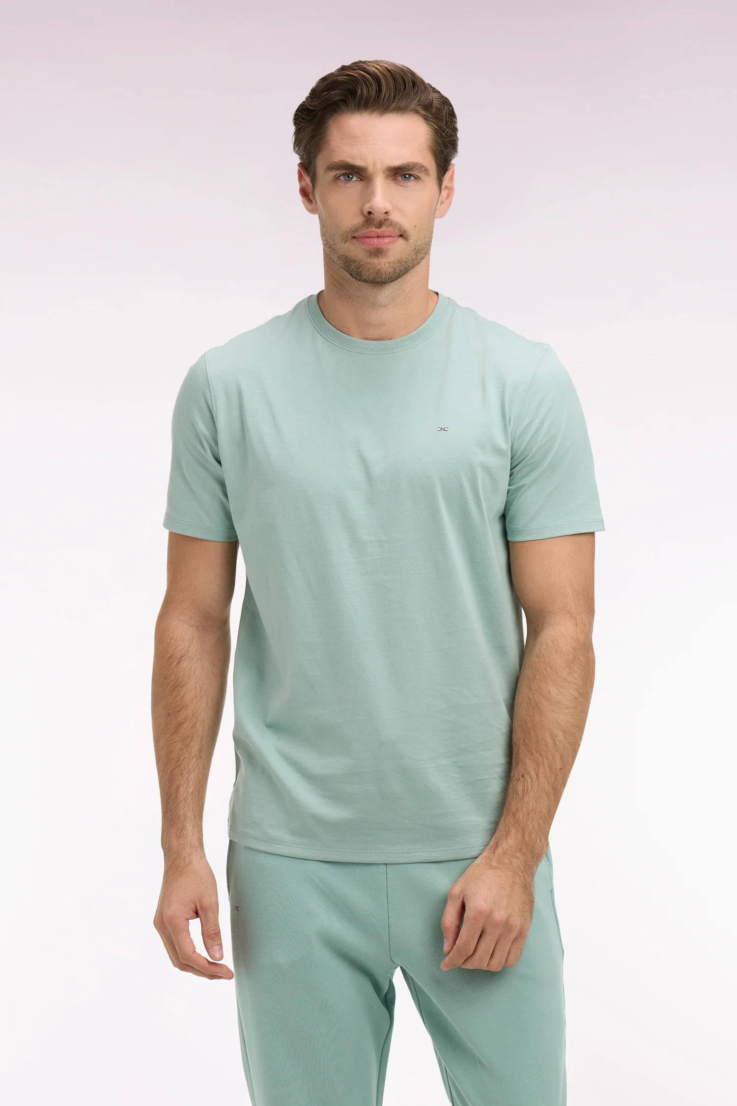 Eden Park Light Green Pima Cotton T-Shirt