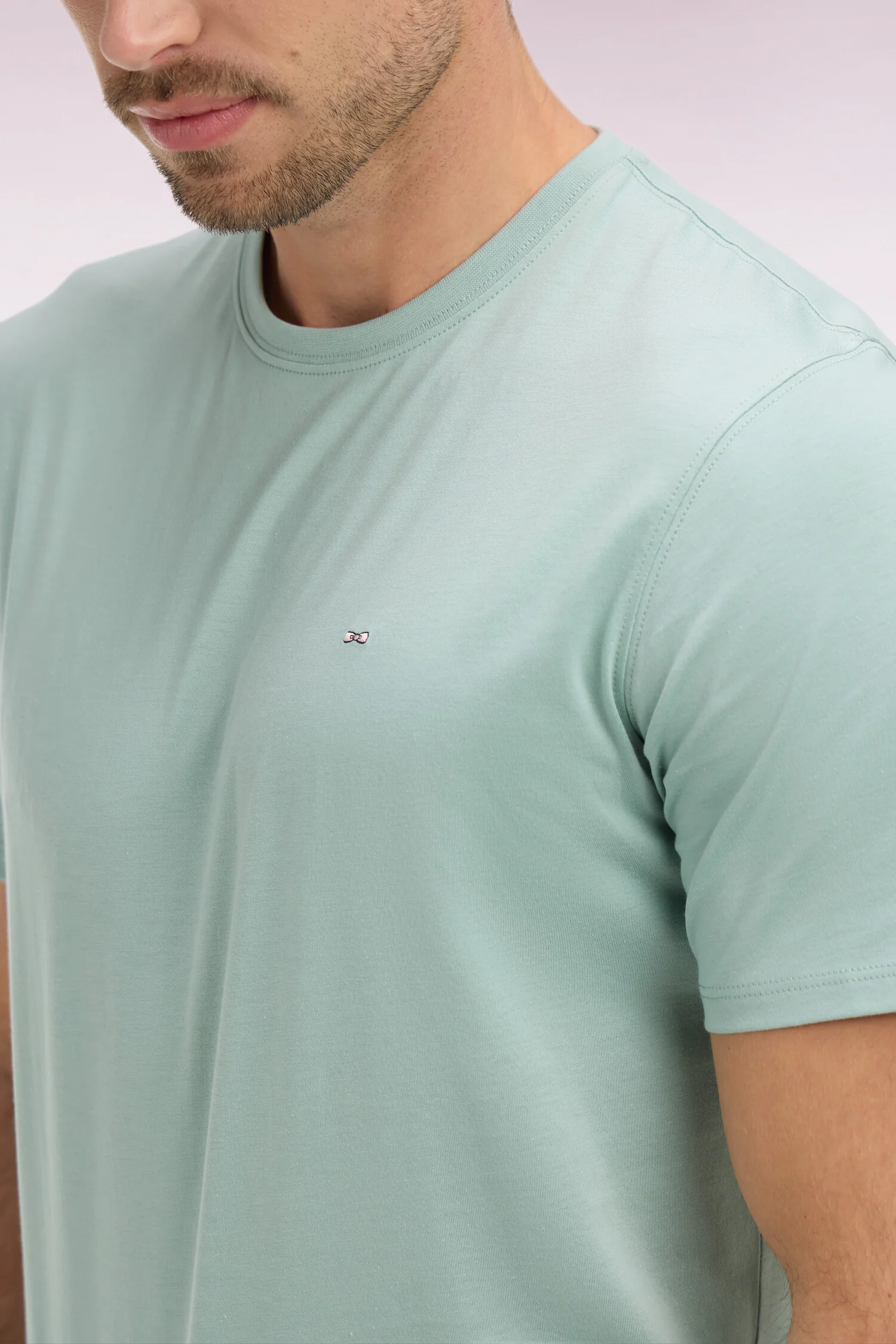Eden Park Light Green Pima Cotton T-Shirt - Image 3