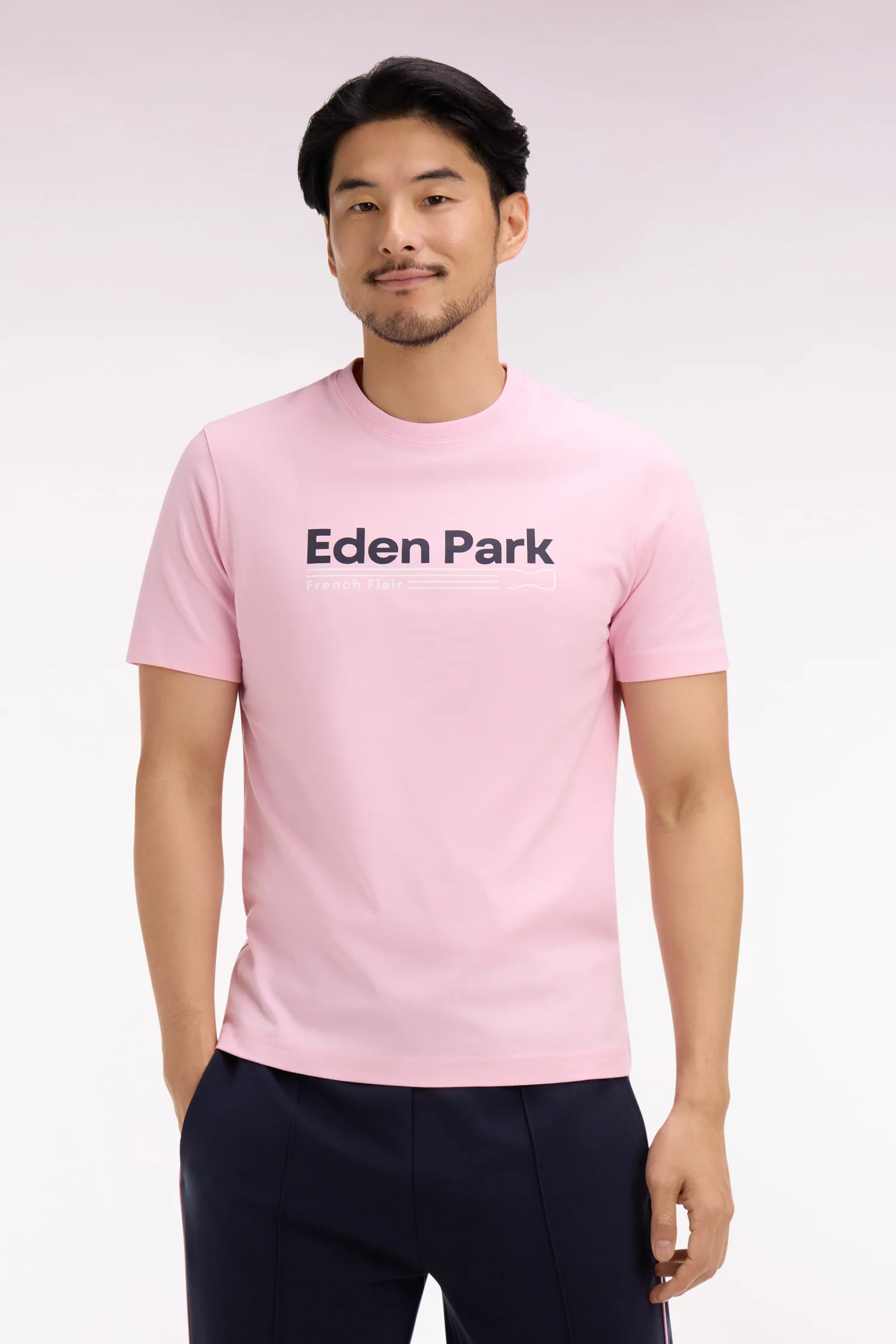 Eden Park Pink Big Logo T-Shirt