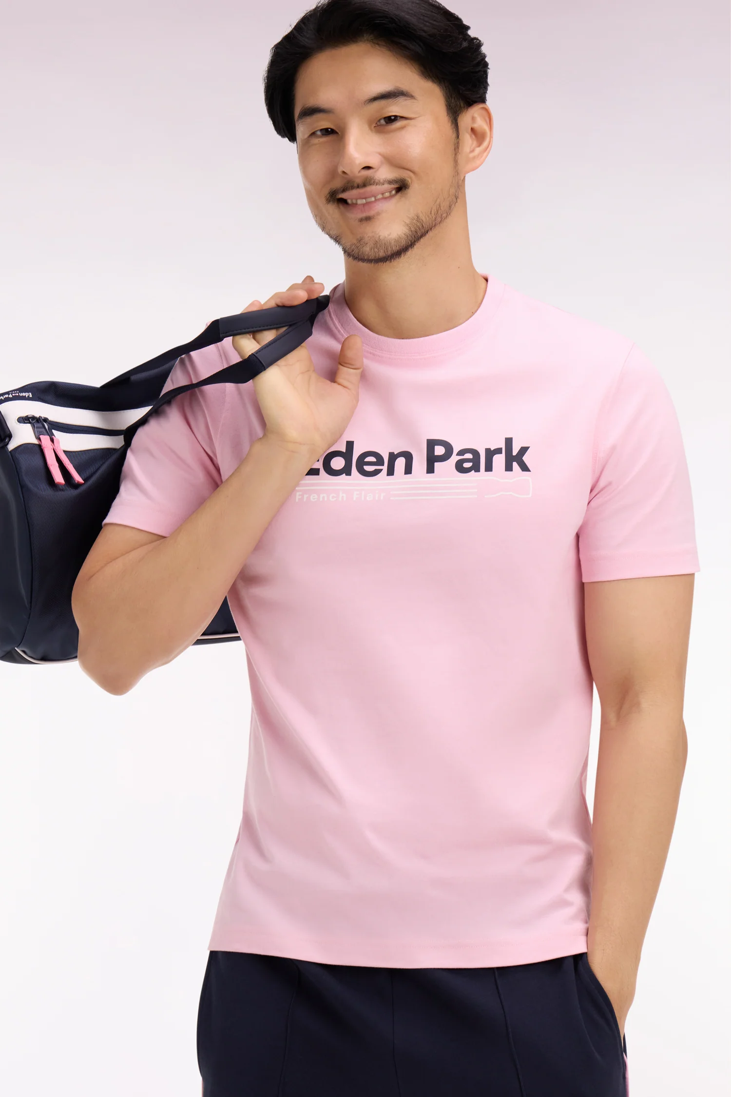 Eden Park Pink Big Logo T-Shirt - Image 2