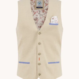 A Fish Named Fred Beige Waistcoat
