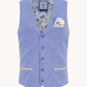 A Fish Named Fred Blue Waistcoat