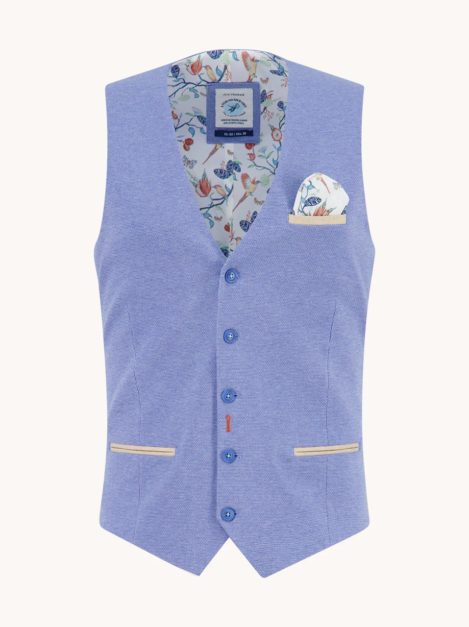 A Fish Named Fred Blue Waistcoat