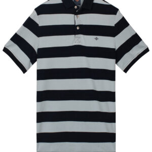 Baileys Navy/Blue Stripe Polo Shirt