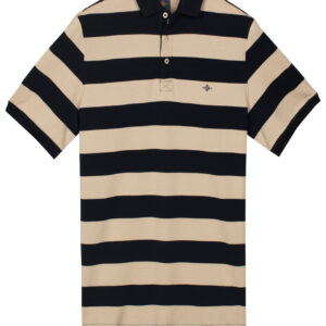 Baileys Navy/Sand Stripe Polo Shirt