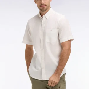 Eden Park White Cotton Short Sleeve Shirt