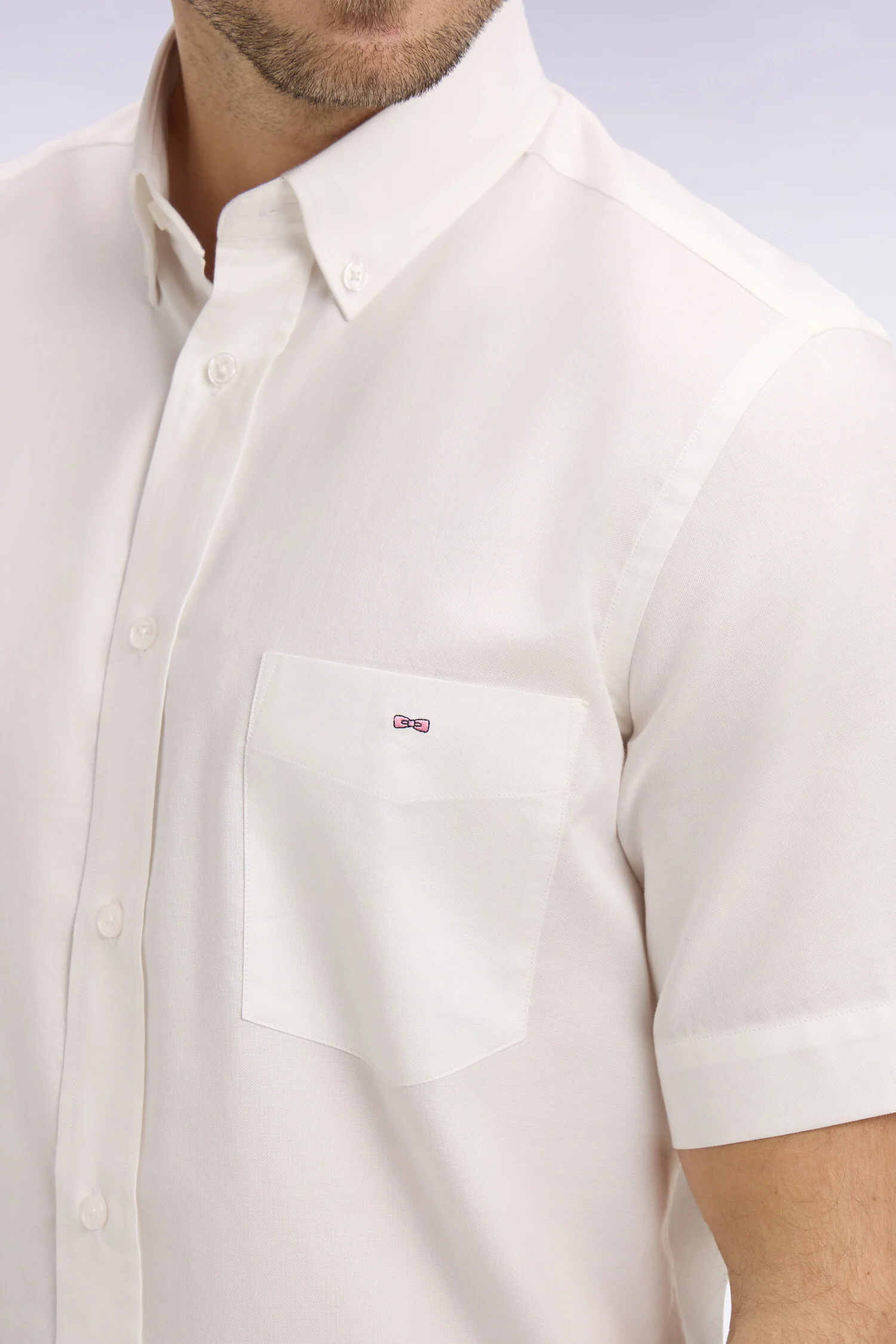 Eden Park White Cotton Short Sleeve Shirt - Image 3