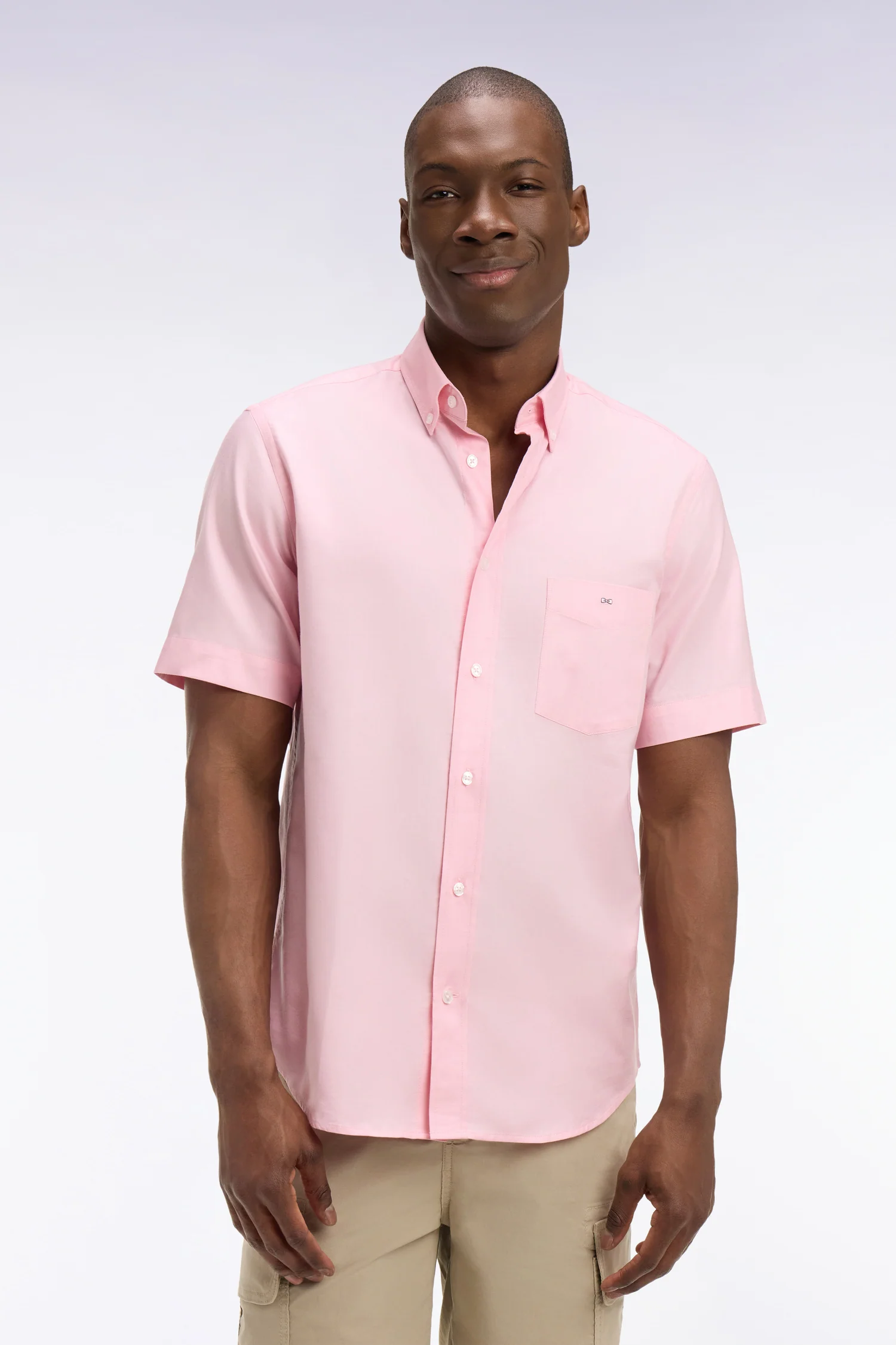 Eden Park Pink Cotton Short Sleeve Shirt