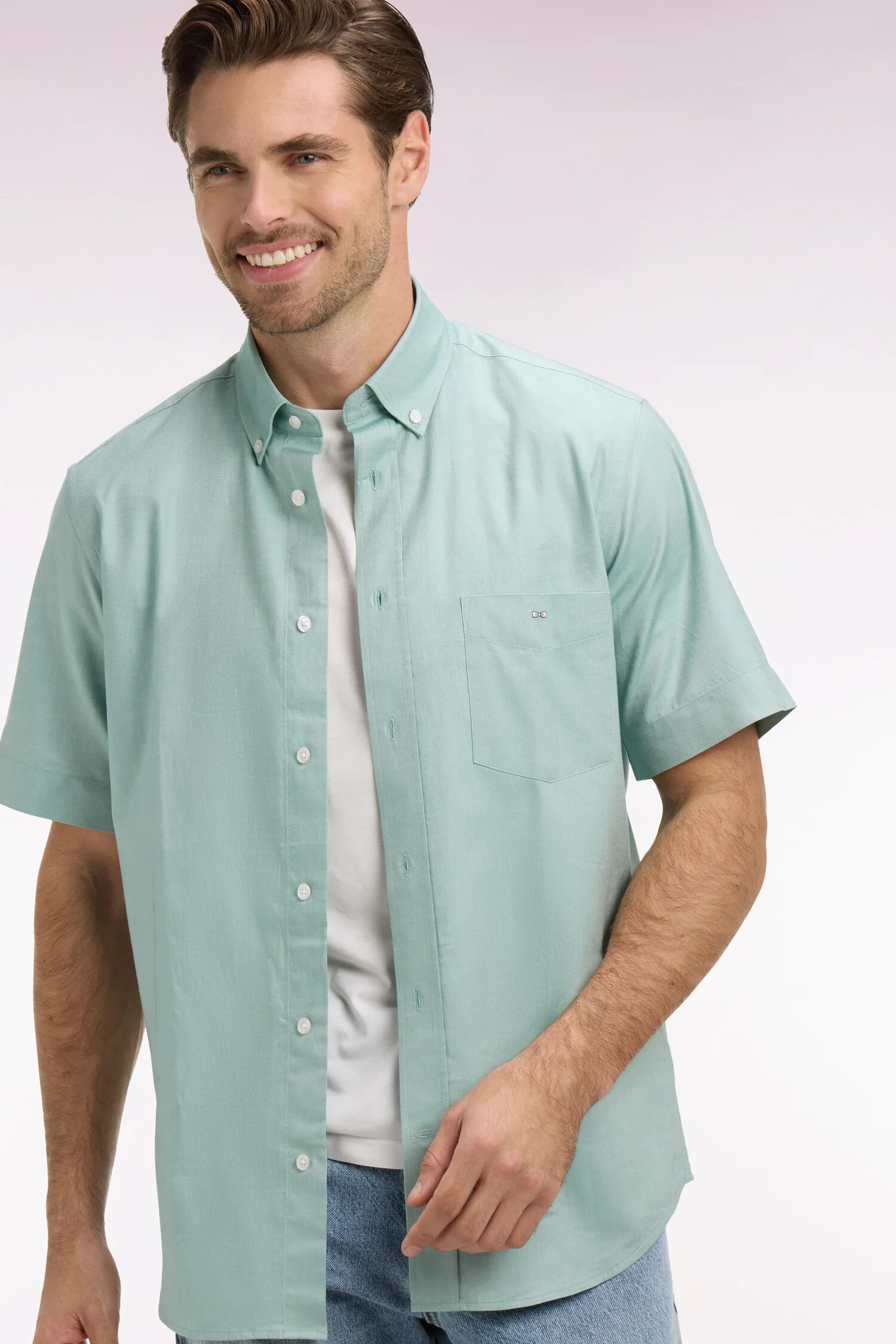 Eden Park Green Cotton Short Sleeve Shirt - Image 2