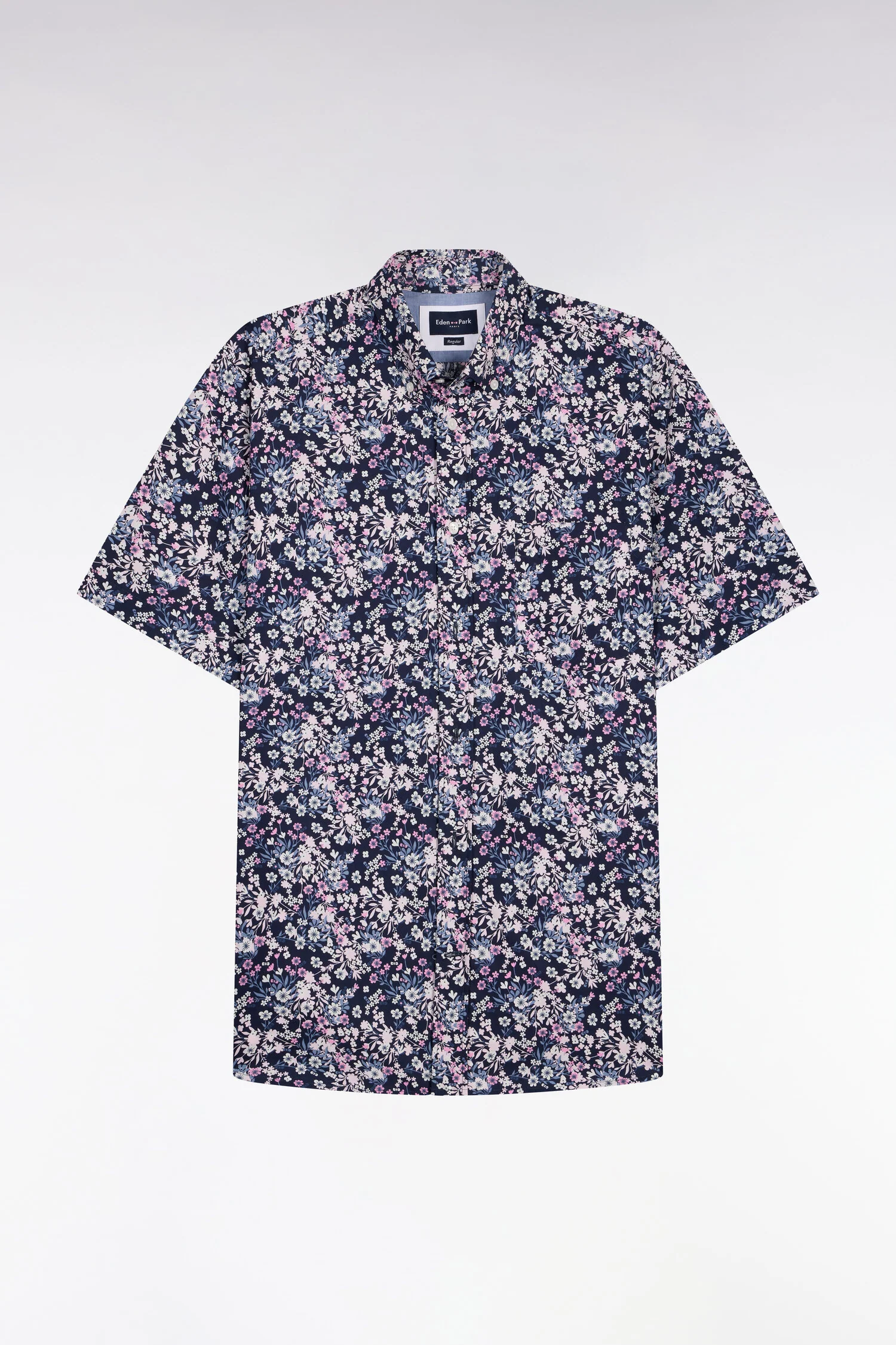 Eden Park Pink Floral Short Sleeve Shirt - Image 5