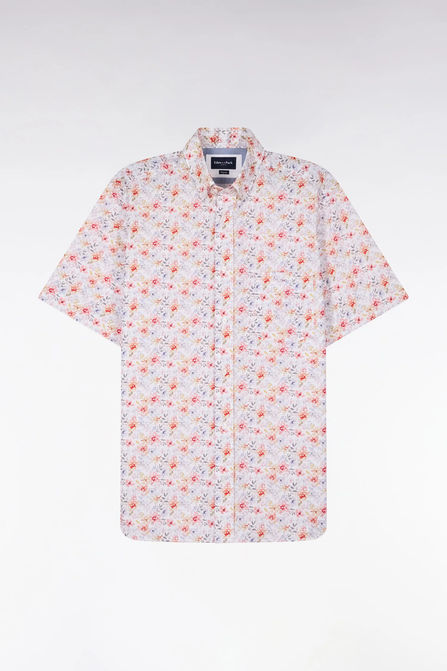 Eden Park Summer Flowers Print Short Sleeve Shirt - Image 5