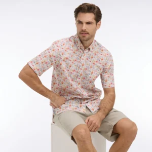 Eden Park Summer Flowers Print Short Sleeve Shirt