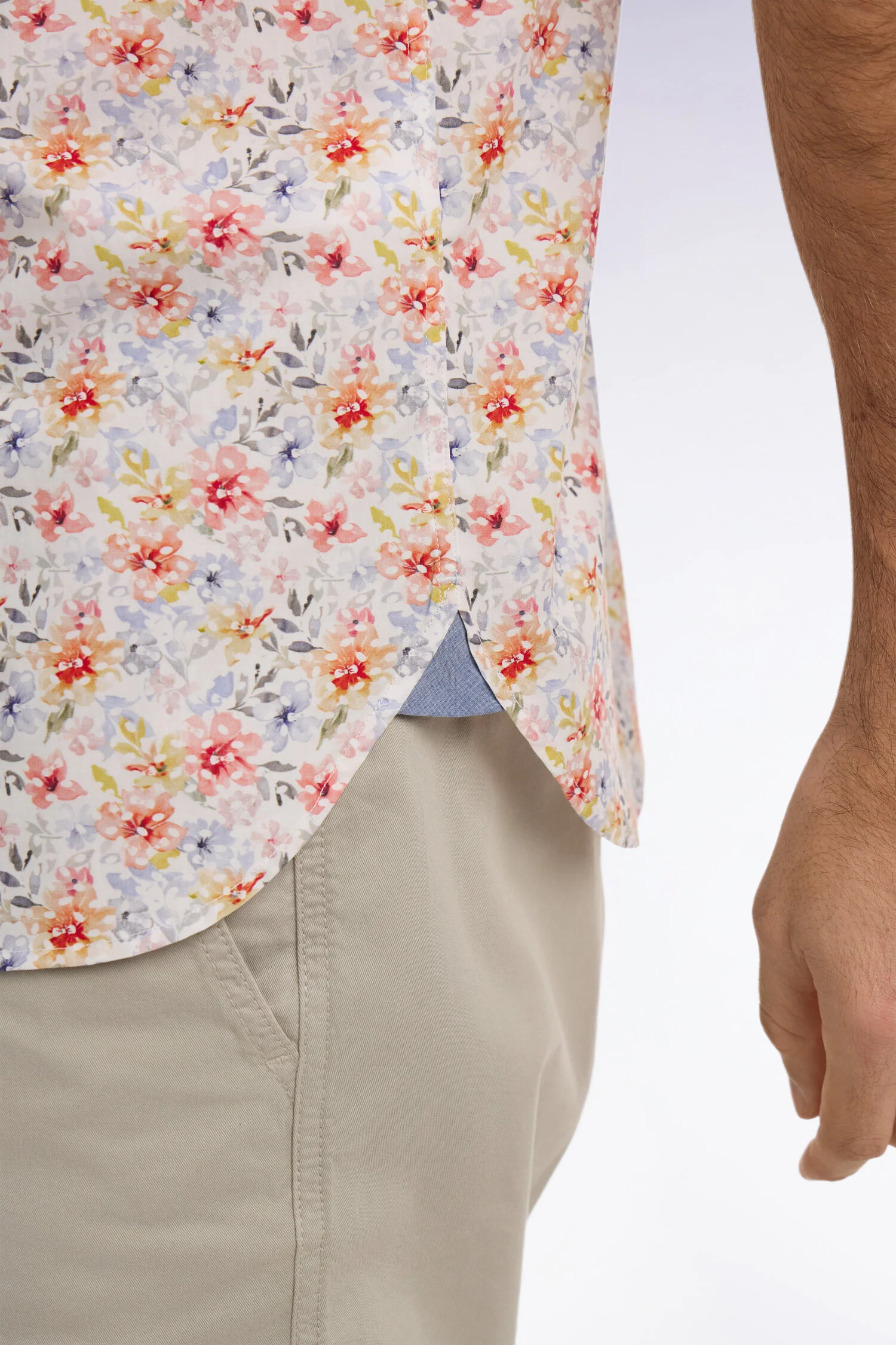 Eden Park Summer Flowers Print Short Sleeve Shirt - Image 4