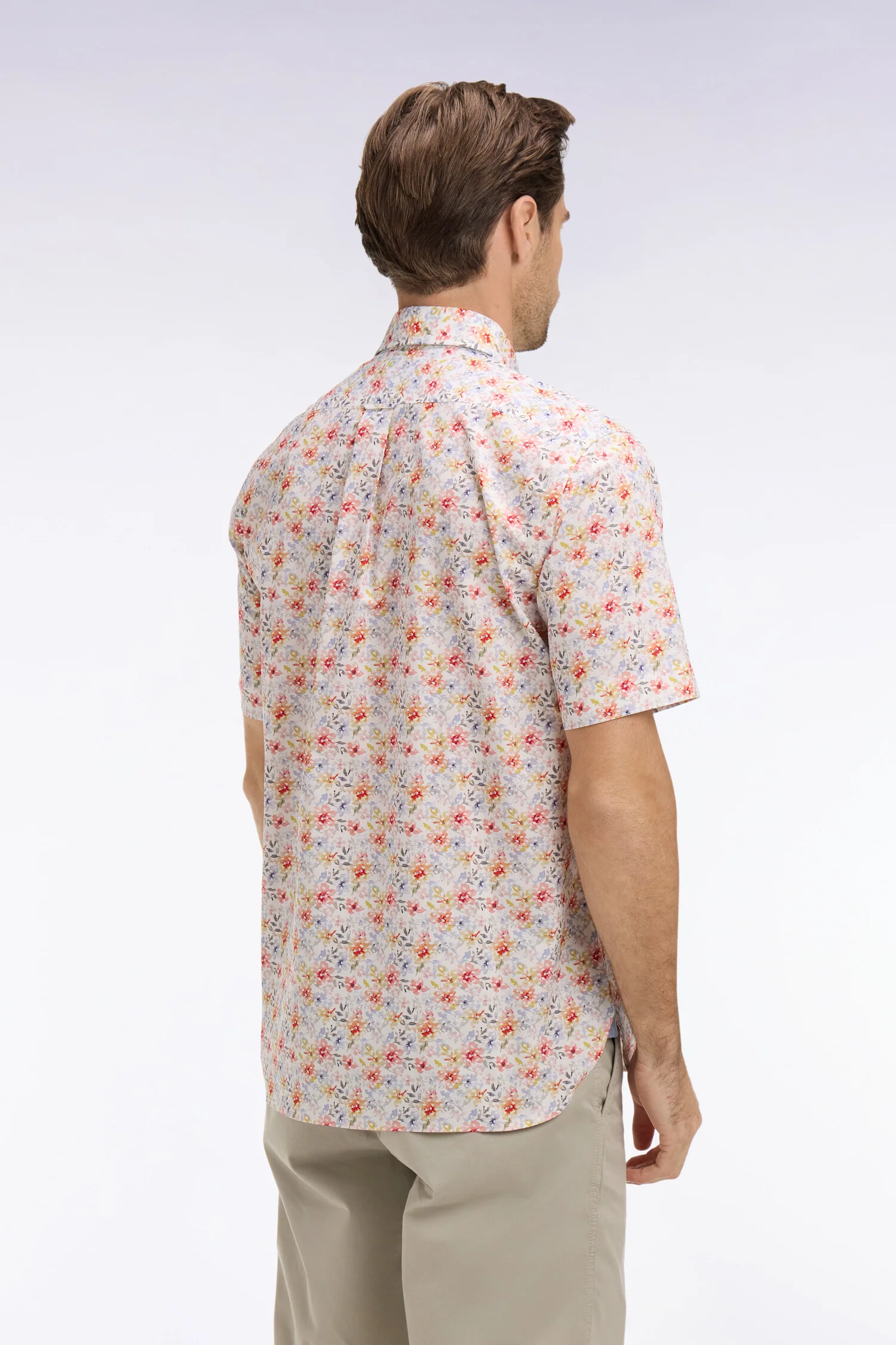 Eden Park Summer Flowers Print Short Sleeve Shirt - Image 3