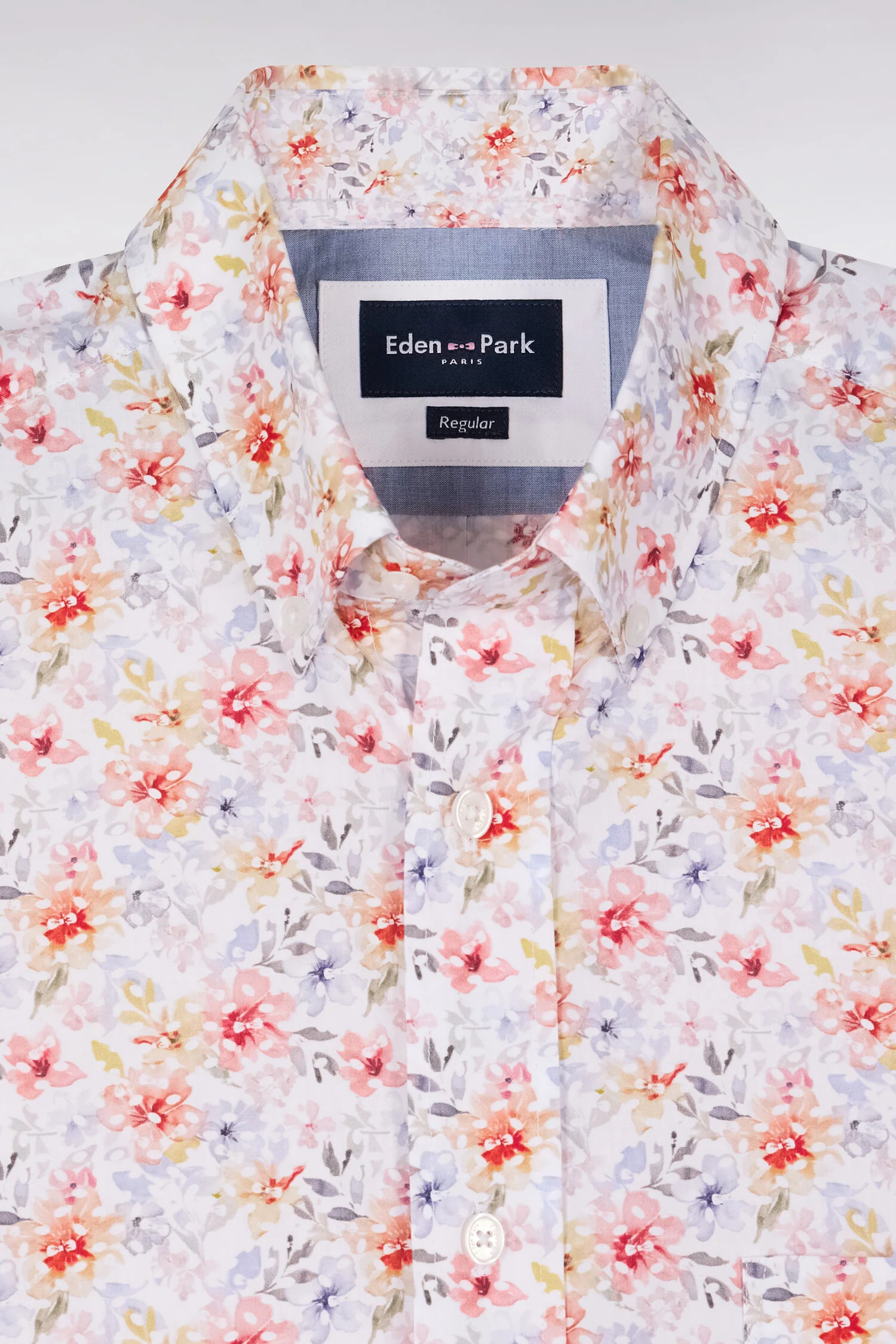 Eden Park Summer Flowers Print Short Sleeve Shirt - Image 6