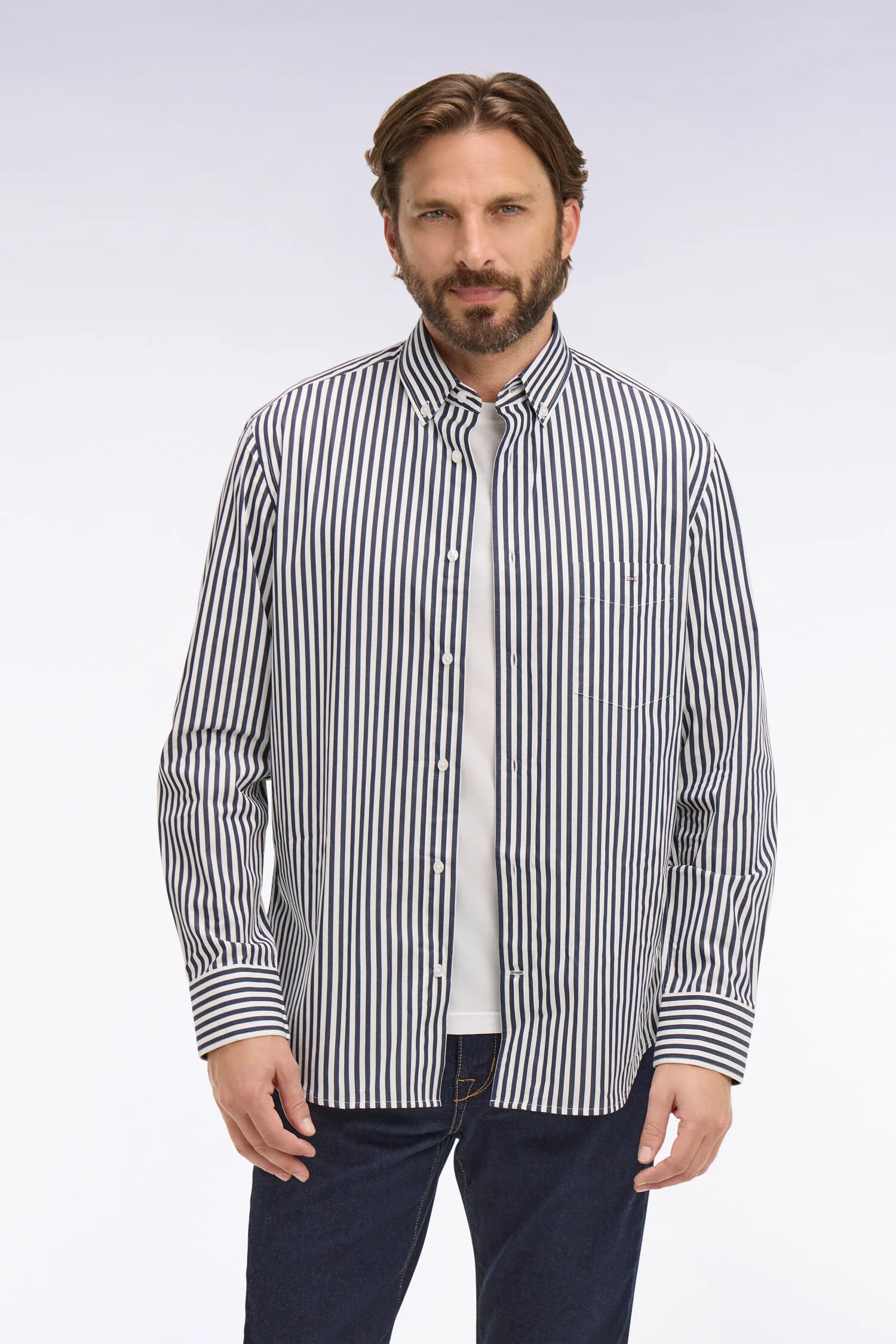 Eden Park Navy Stripe Shirt