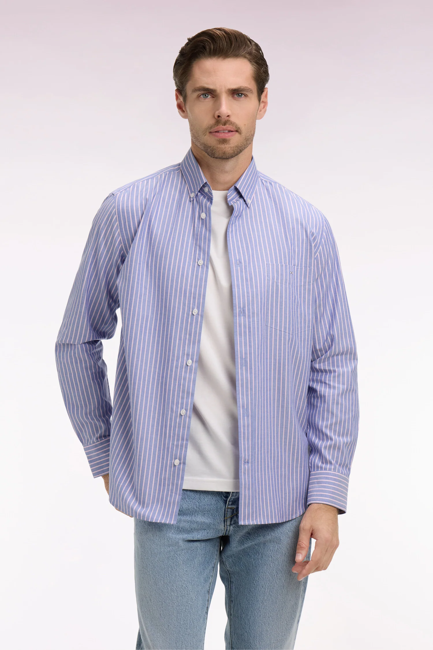 Eden Park Pink Pin Stripe Shirt