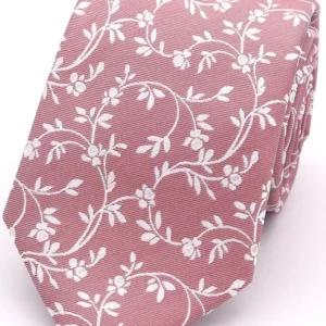 L.A Smith Dusky Rose Leafy Tie and Hanky