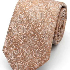 L.A Smith Bronze Paisley Tie and Hanky