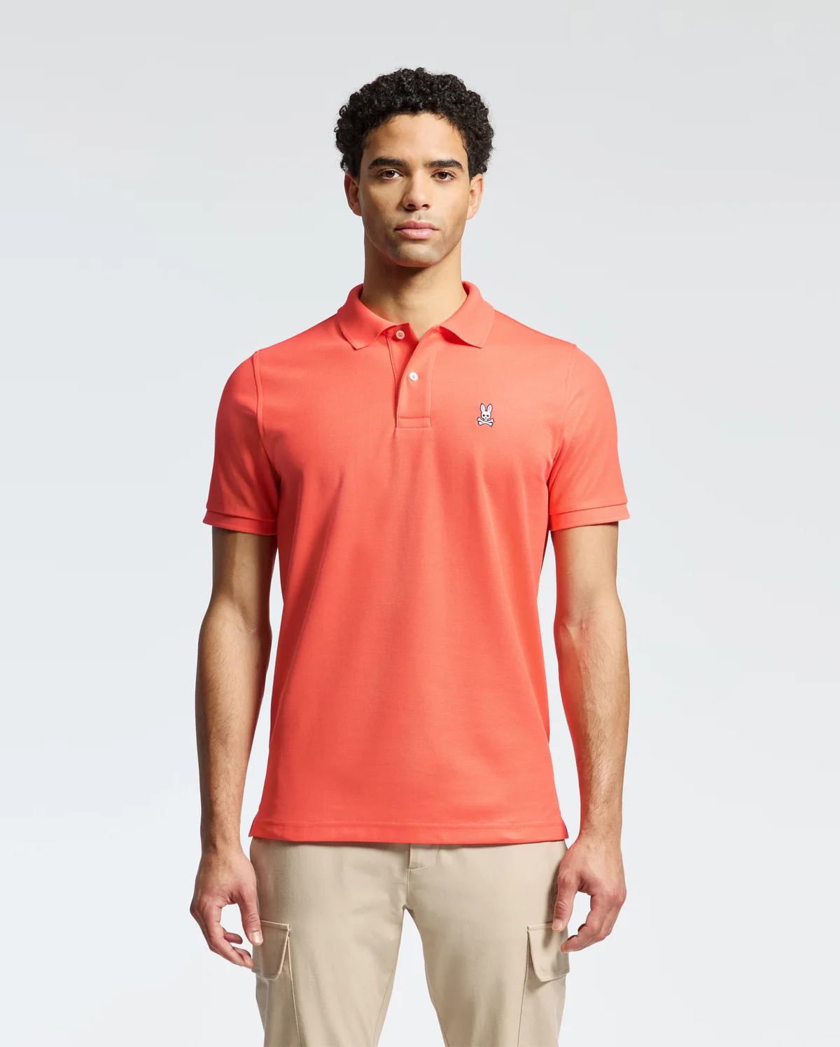 Psycho Bunny Coral Pique Polo