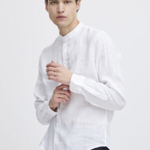 Casual Friday White Mandarin Collar