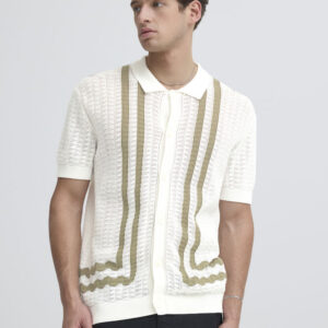 Casual Friday Knitted Button Through Polo