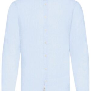 Casual Friday Blue Mandarin Collar