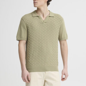 Casual Friday Green Johnny Collar Polo