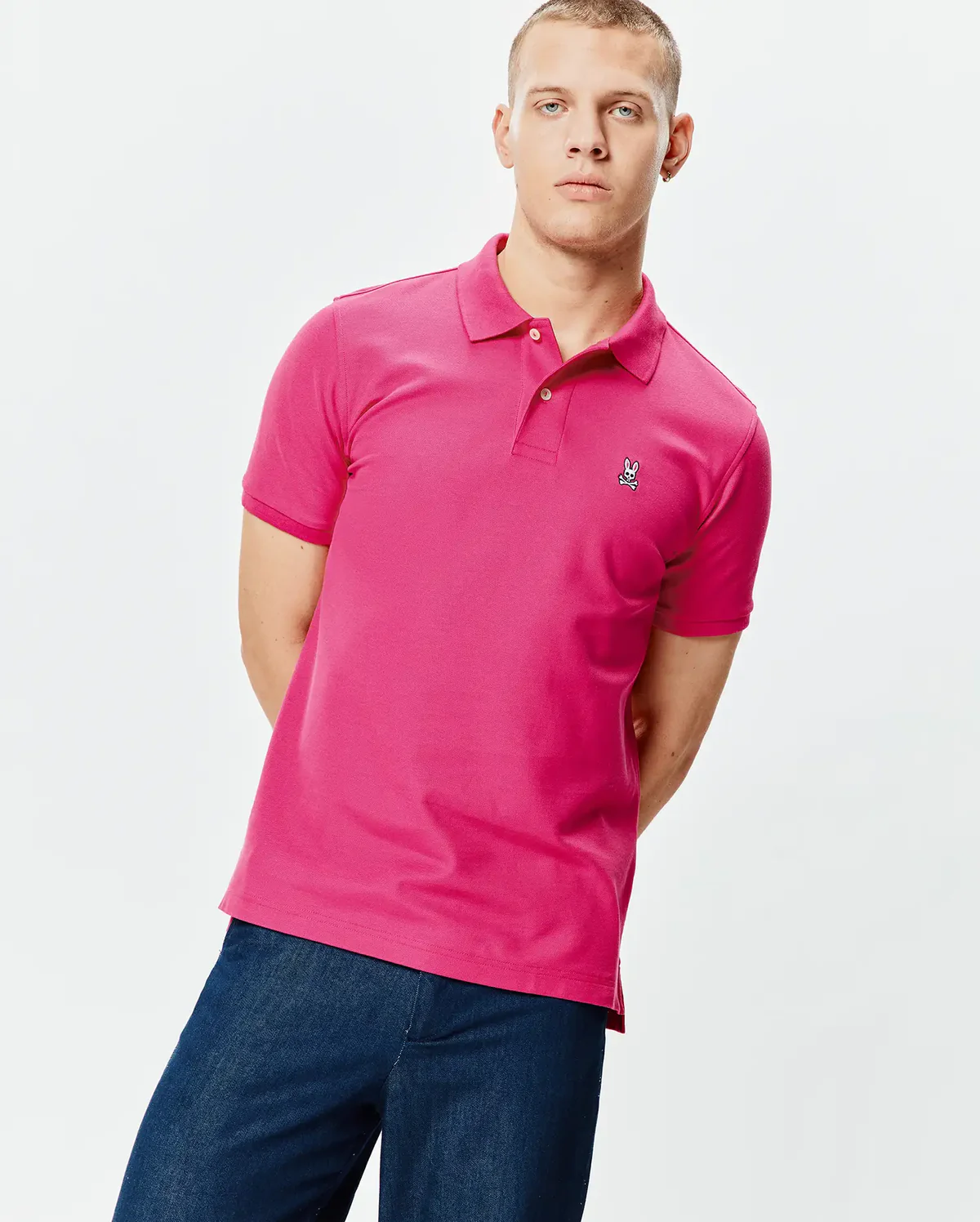 Psycho Bunny Pink Yarrow Pique Polo