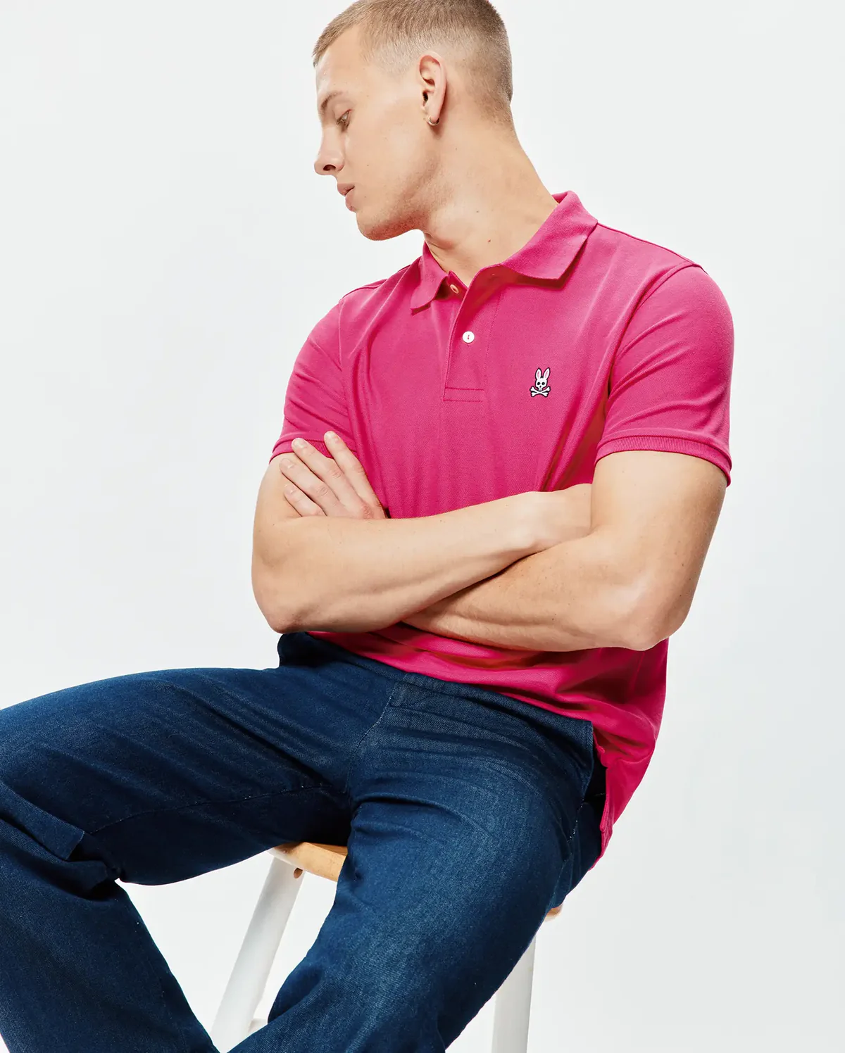 Psycho Bunny Pink Yarrow Pique Polo - Image 3