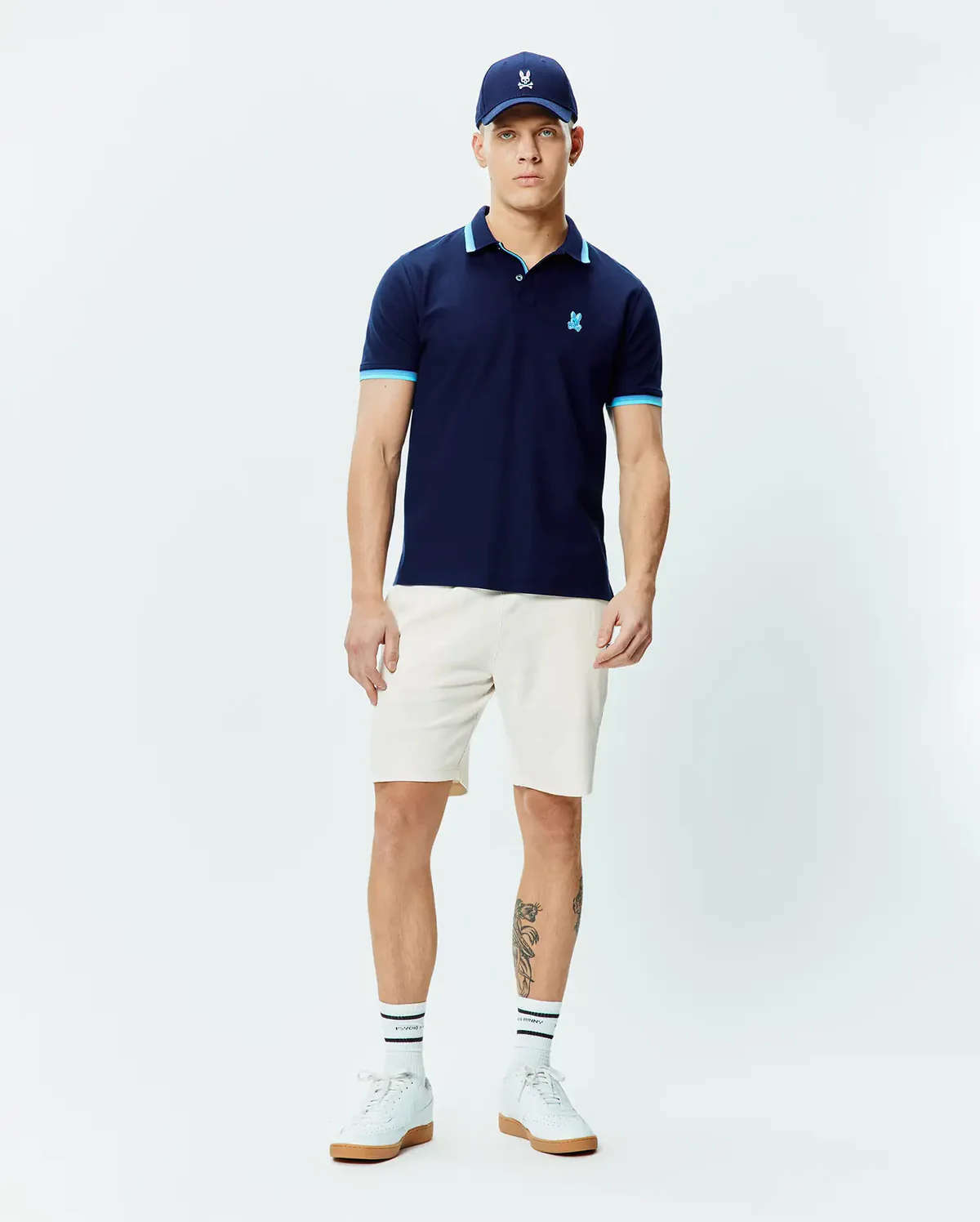 Psycho Bunny Navy Holden Pique Polo - Image 3