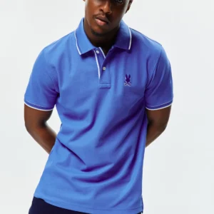 Psycho Bunny Blue Brad Pique Polo
